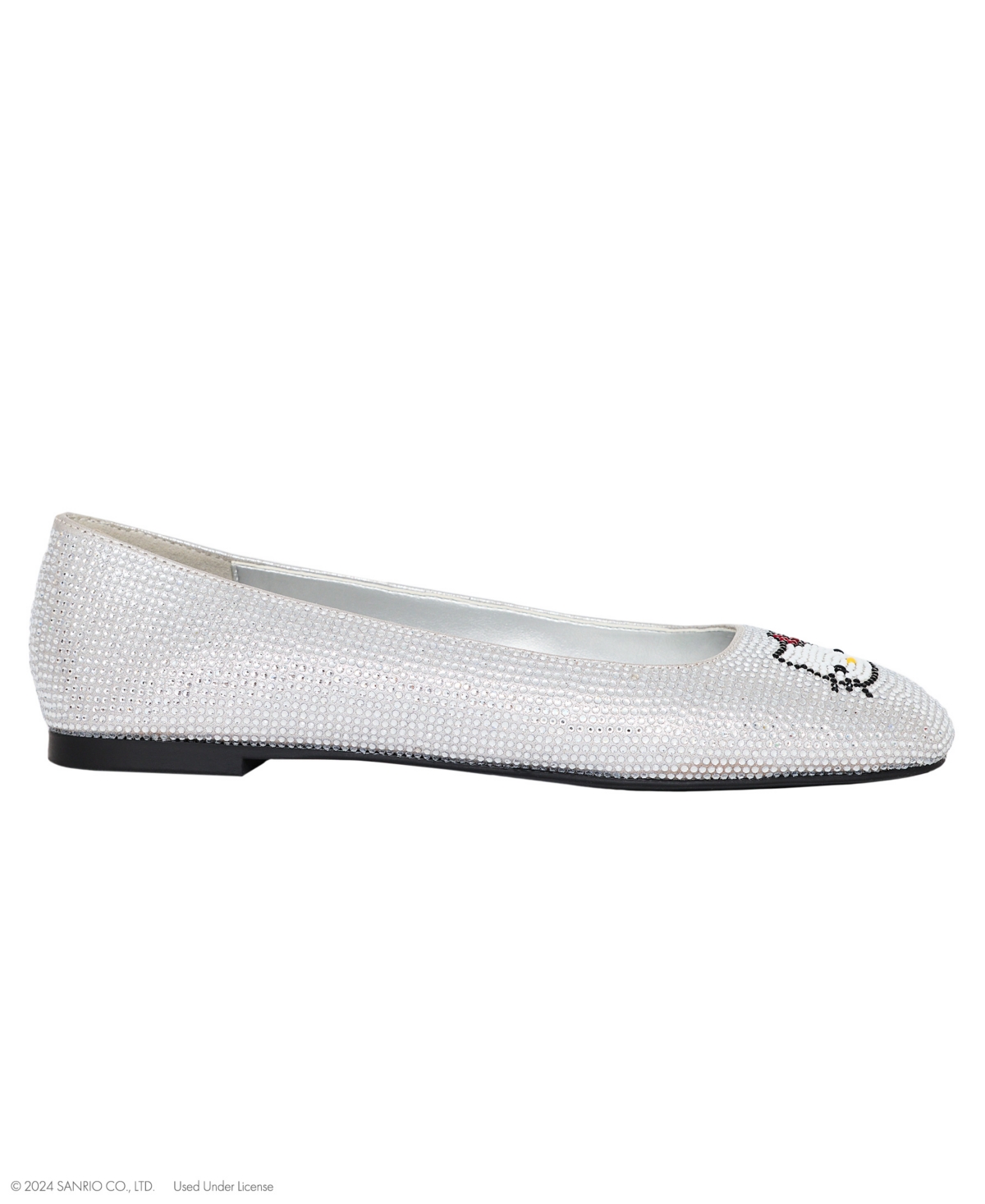 Shop Katy Perry X Hello Kitty Women's Collections Crystal Ballet Flats In Silver