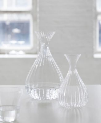 Inku Large Transparent Ribbed Glass Carafe