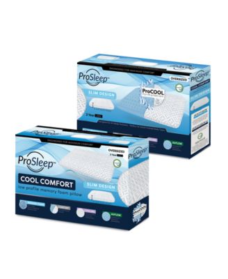 Cool Comfort Memory Foam Low-Profile Pillow, King, Exclusively at Macy’s