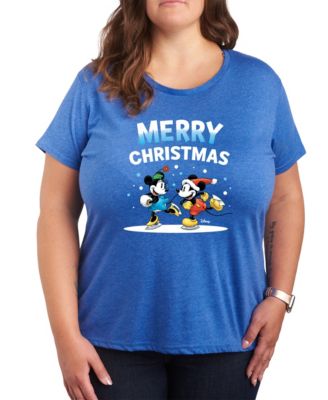  Plus Size Disney Merry Christmas Graphic T-shirt