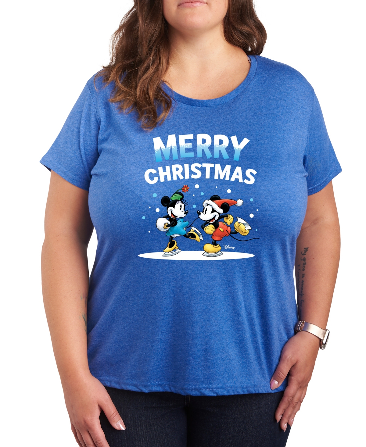 Hybrid Apparel Plus Size Disney Merry Christmas Graphic T-shirt