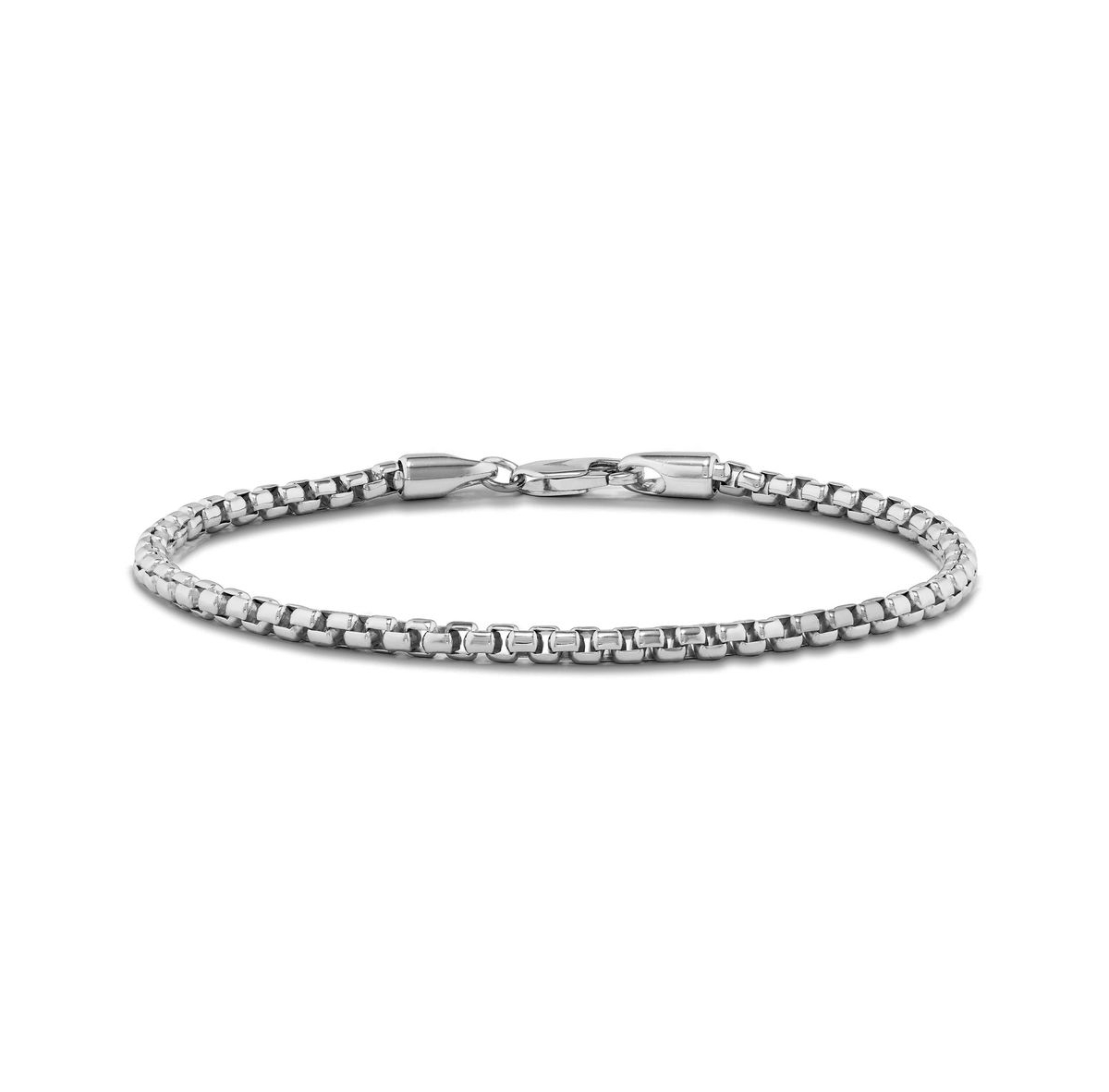 Box Chain Bracelet, 3MM - Sterling silver