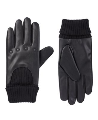 Men's Artificial Leather Driver Touchscreen Gloves