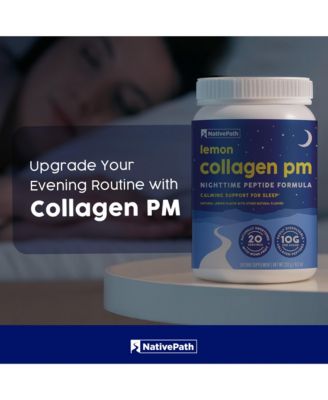 Collagen PM - Chocolate Nighttime Collagen Peptides Powder with Magnesium, GABA, L-Theanine and Melatonin - 20 Servings