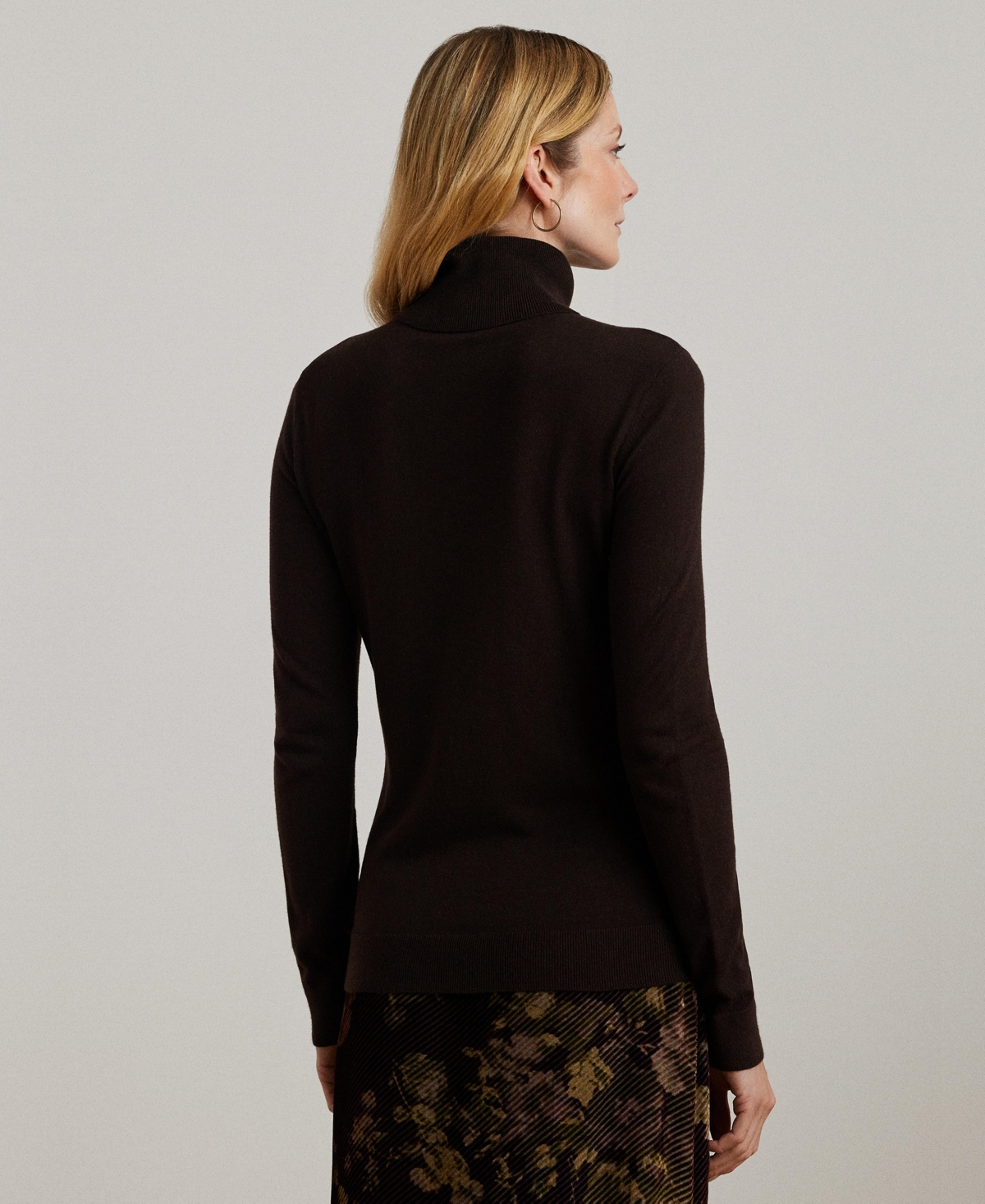 Lauren Ralph Lauren Women's Silk-Blend Turtleneck Sweater