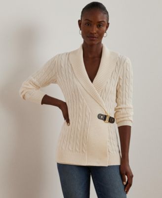 Women's Buckled Cotton Sweater