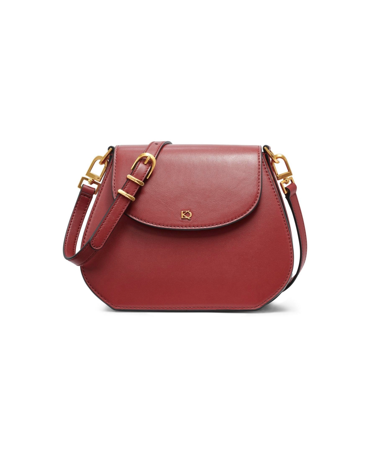 Donna Karan Bellerose Double Top Handle Leather Satchel In Claret