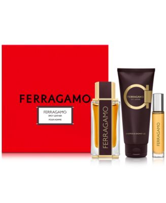 Salvatore Ferragamo香水(2本セット) Salvatore Ferragamo Men's 3-Pc. Ferragamo Spicy Leather Parfum