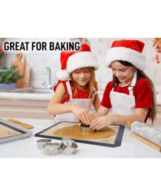(2 Pack) Silicone Baking Mat Sheet Set - Reusable Baking Mat Nonstick