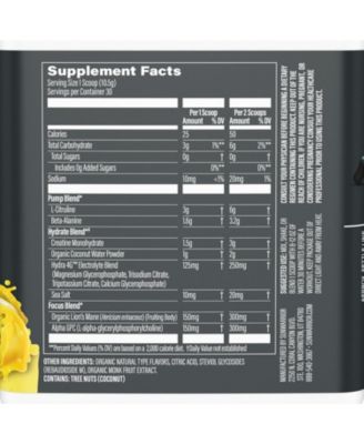 US Active Pre-Workout NON STIM Tub, Yuzu Mango, 315gm
