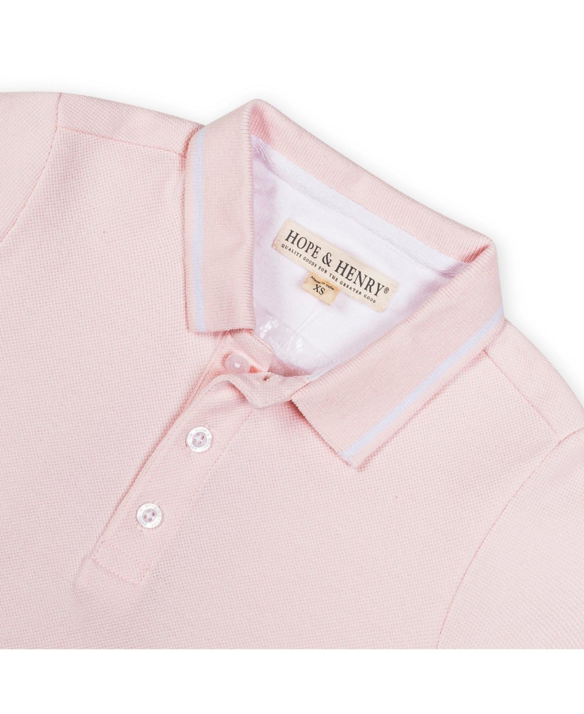 Hope & Henry Boys Organic Short Sleeve Knit Pique Polo Shirt