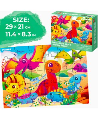 4 x 30 Pieces Jigsaw Puzzles for Toddlers 3-5 - Dinosaur, Animals, Meadow Girls