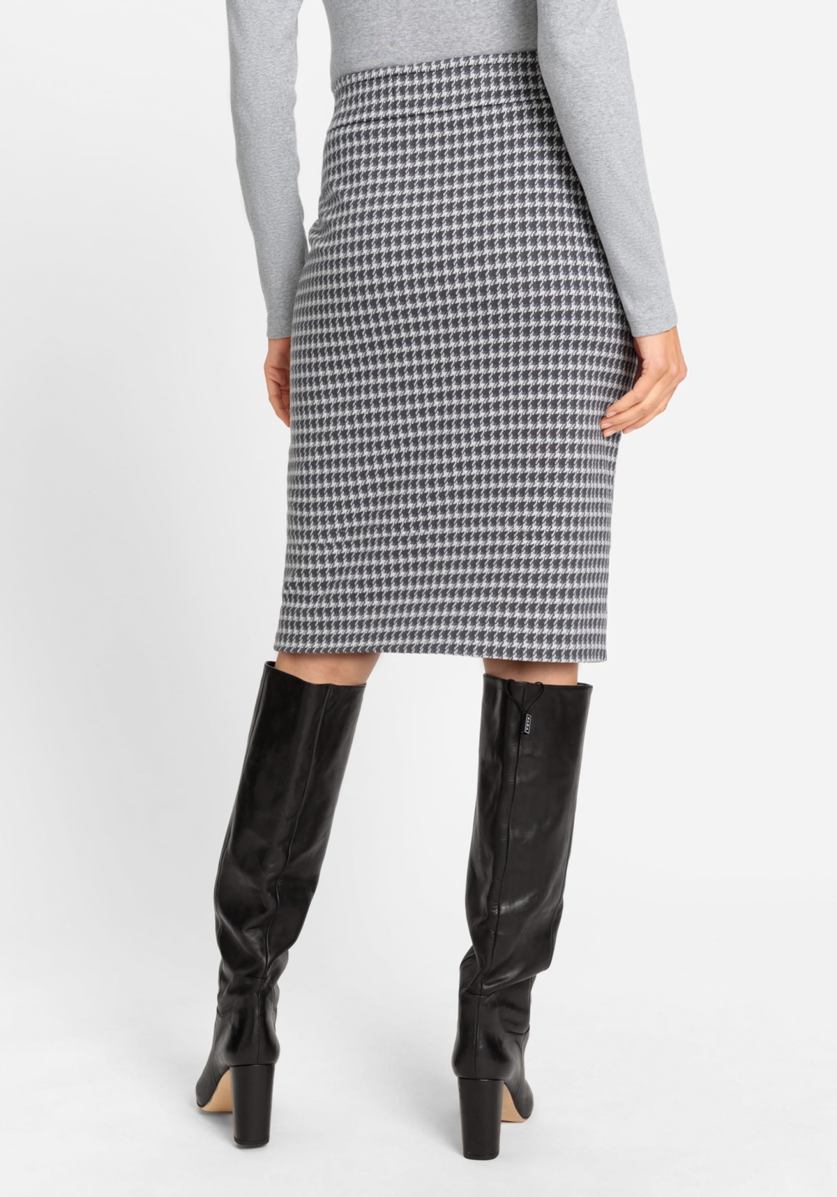Olsen Women's Houndstooth Pull-On Skirt