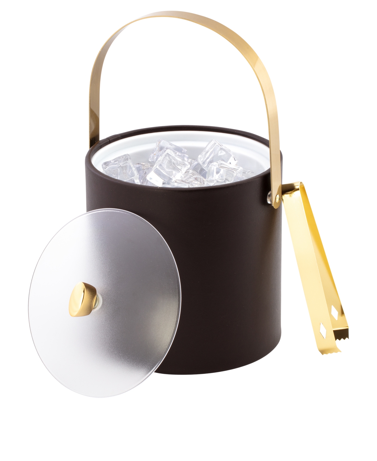 Kraftware Arc Ice Bucket And Ice Tong, 3 Quart In Chocolate