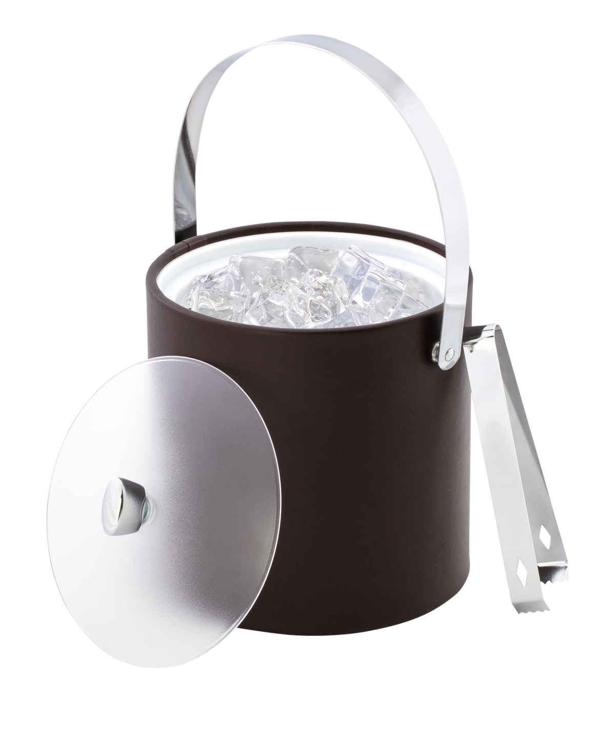 Kraftware Arc Ice Bucket And Ice Tong, 3 Quart In Chocolate