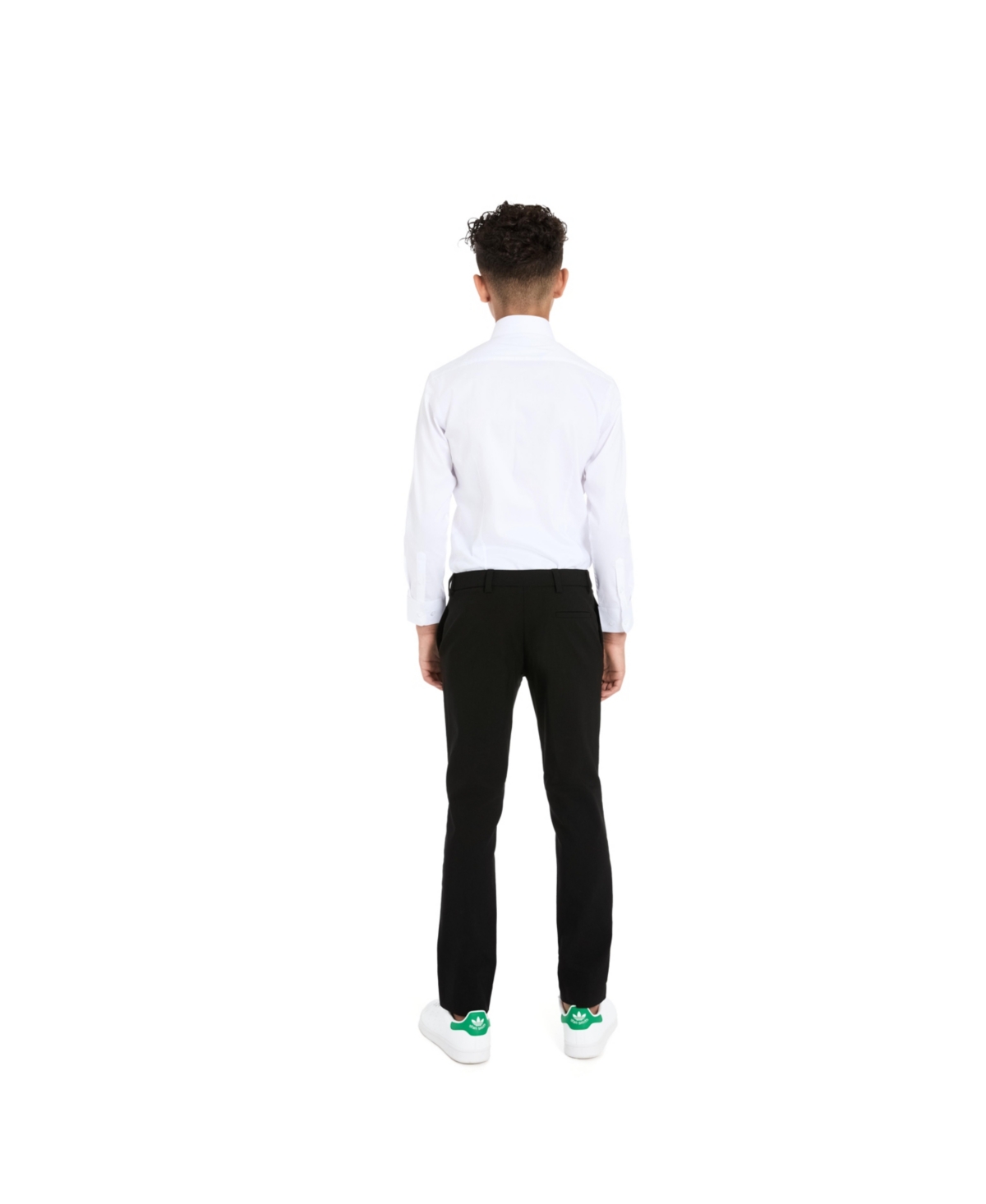 Kenneth Cole Reaction Big Boys Classic Fit Dress Shirt In White