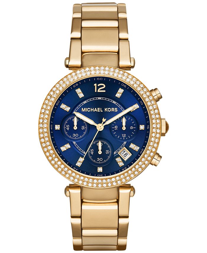 Michael Kors Watch for Women Parker, 39mm case size, Chronograph Movement,  Stainless Steel Strap