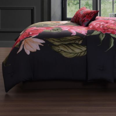 Flower Garland Bedding 100% Cotton 5 Piece Queen Size Reversible Comforter Set