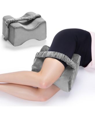 Memory Foam Knee Pillow for Side Sleepers Leg Hip Spine Support Ergonomic Wedge Cushion with Washable Cover