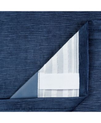 Chanasya Premium 2-Panel Embossed Leaf Textured Curtains - Back Tab, Ring Tab - for Windows Living Room Bedroom - Partial Room Darkening Drapes for Privacy- 52 x 63 Inches - Dusty Blue