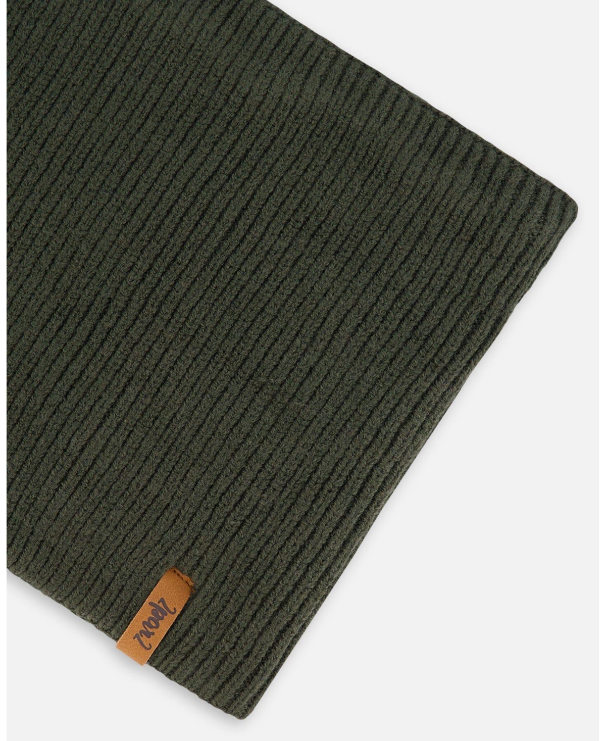 Deux par Deux Baby Boys Baby Mid-Season Knit Neckwarmer- Forest green