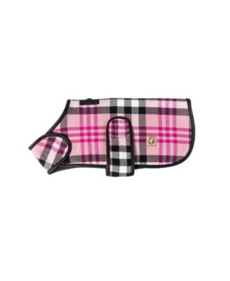 L Pink Plaid Coat
