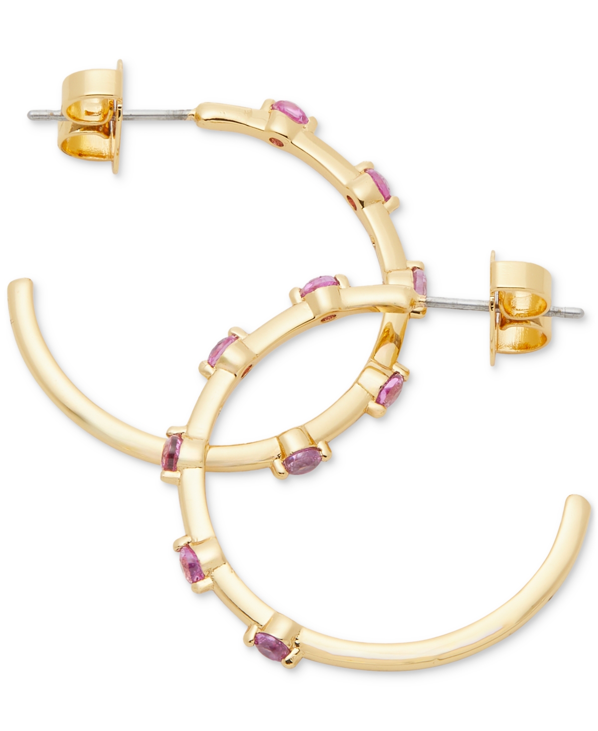 kate spade new york Gold-Tone Hint of Shimmer Small Hoop Earrings, 1