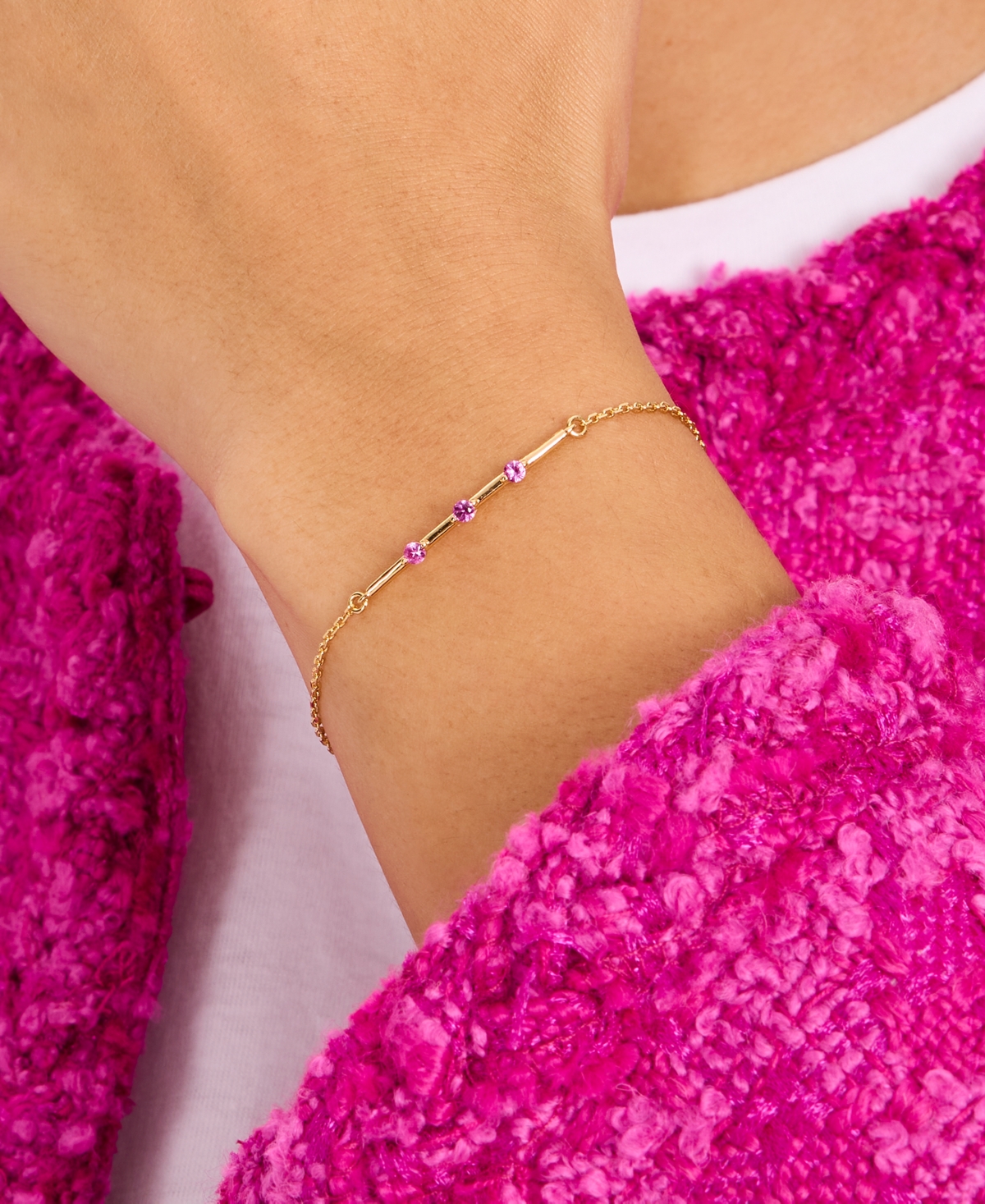 kate spade new york Gold-Tone Hint of Shimmer Pendant Bracelet