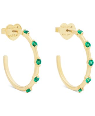kate spade new york - Gold-Tone Hint of Shimmer Small Hoop Earrings, 1"