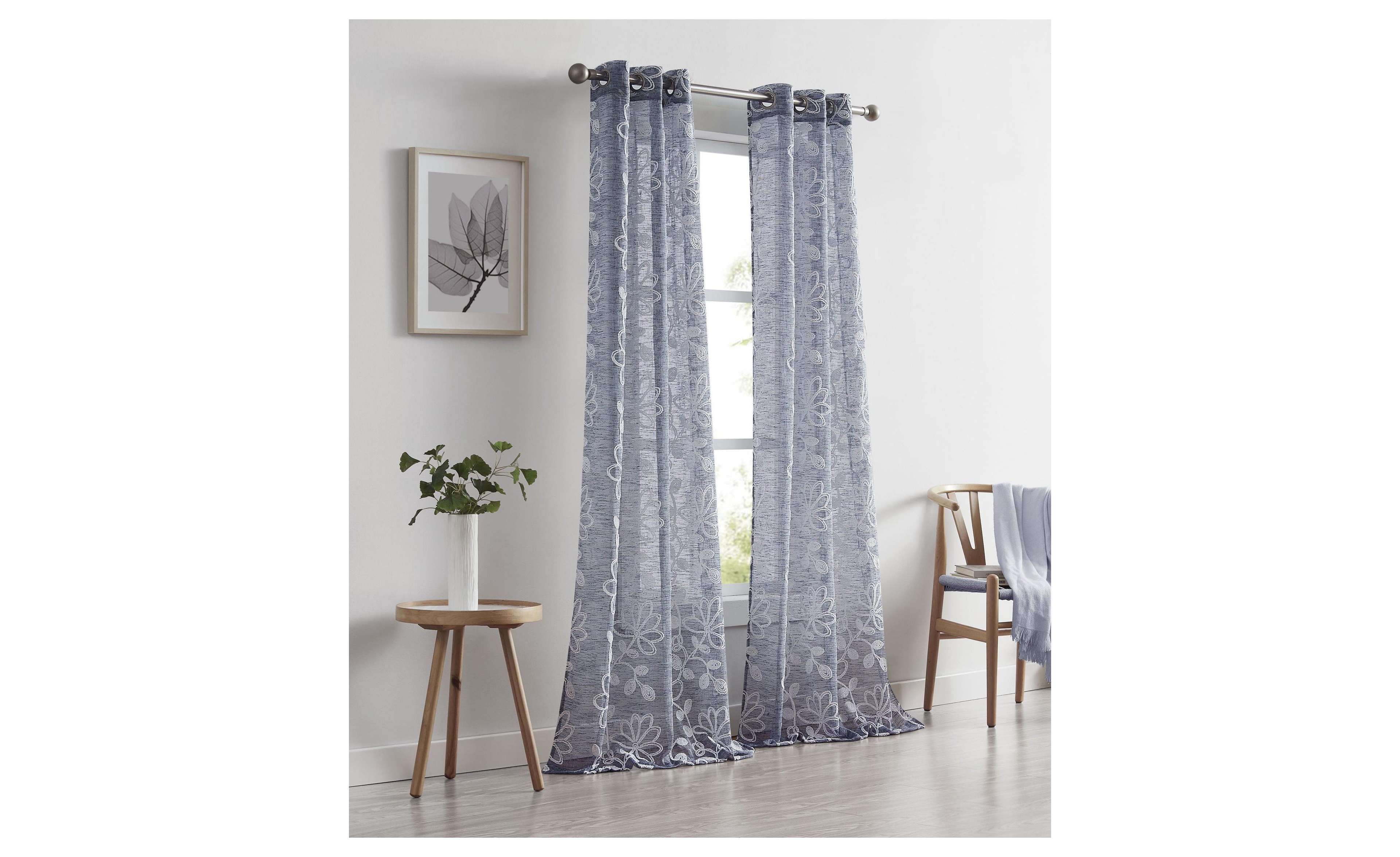 Dainty Home Rita Linen Look 76" W x 96" L Grommet Window Panel Set