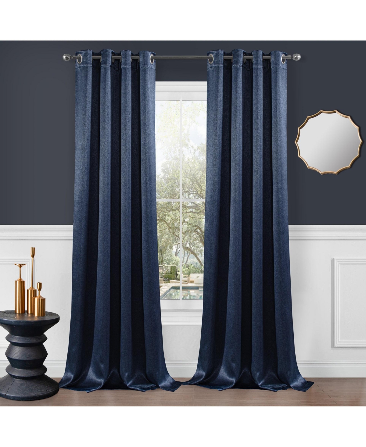 Sonoma Blackout Window Panel Set 104" W x 84" L - Navy