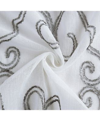 Lea Linen Look 76" W x 96" L Grommet Window Panel Set