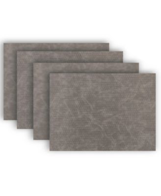 Faux Leather Look, Textured, Reversible, 12"x18", Set of 4 – Outdoor Dining Placemats