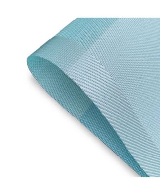 Moderna Woven Textilene Crossweave With Gradient Stripes Reversible 13" x 19" Rectangular Placemat Set of 4