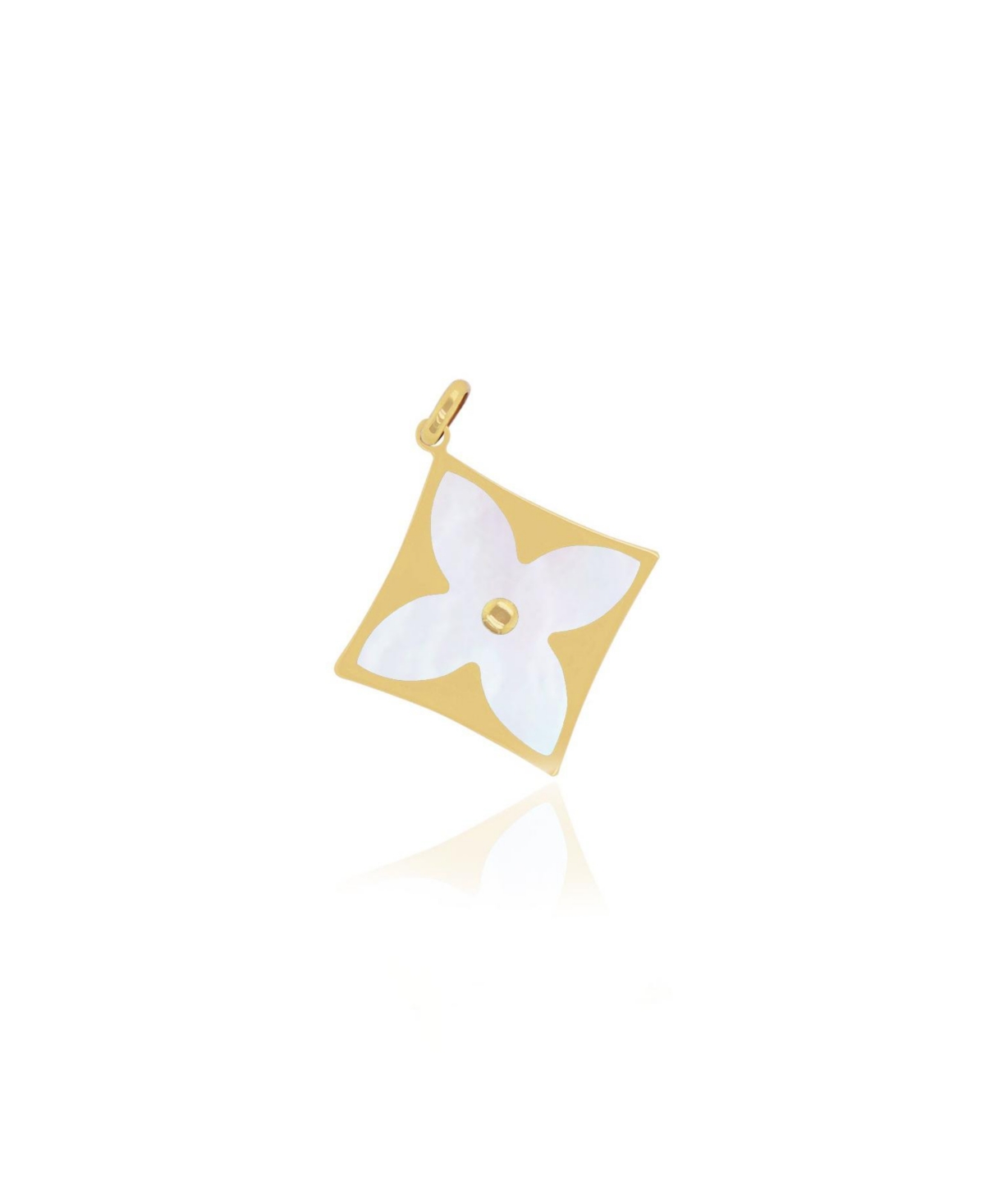 The LoveryLuxe Flower Charm 14K Gold 25 millimeters - Mother of Pearl