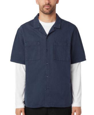 Frank And Oak - Men's Loose-Fit Button-Down Camp Shirt