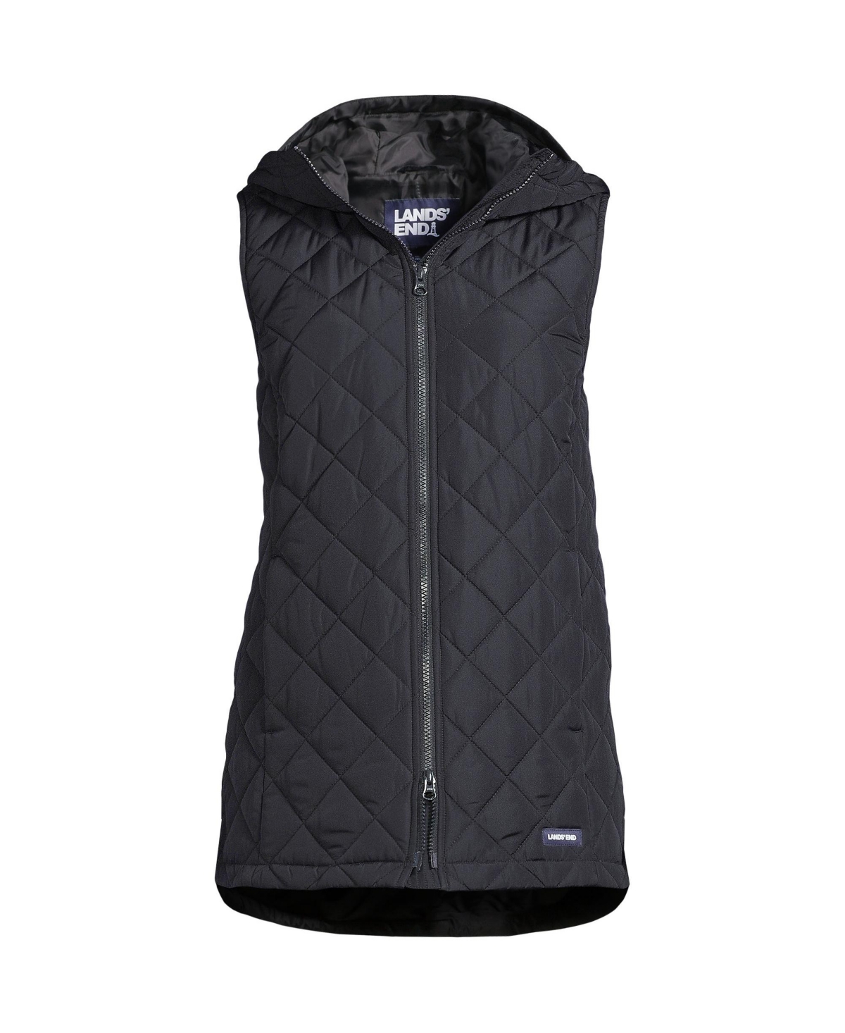 Lands End Plus Size FeatherFree Insulated Hooded Vest Blushed lilac Smart Closet