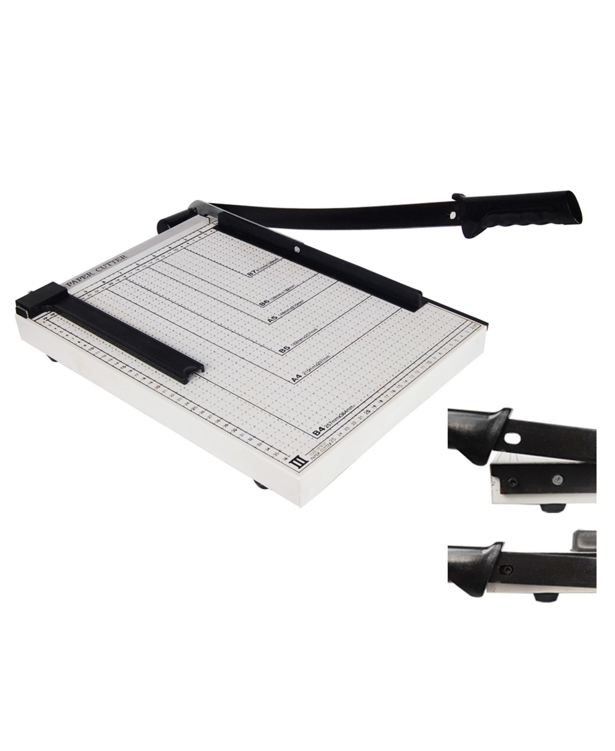15" Cut Length B4 Paper Cutter Guillotine 12 Sheet Cutting Machine Photo Trimmer - White
