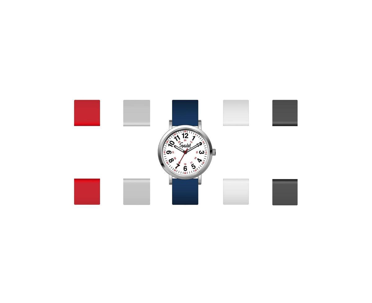 Speidel Original Scrub Watch With Replacement Band Set - White with Multicolor Bands