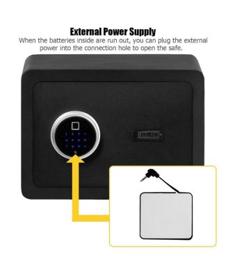 2-Layer Security Safe Deposit Box with Inner LED Light