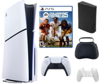 Sony PS5 Playstation Slim Disc Bundle With Accessories, and