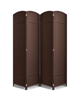 4 Panel Room Divider Panel, 6 ft. Tall Extra Wide Double Hinged Panels - Folding Privacy Screens