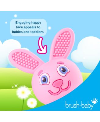 Bobbie Bunny Baby Teether Toy Cappuccino Grey | Twist & Bounce Teething Toy
