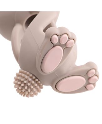 Bobbie Bunny Baby Teether Toy Cappuccino Grey | Twist & Bounce Teething Toy