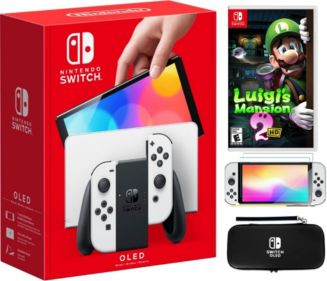 Nintendo Switch Oled White Bundle With Accessories and