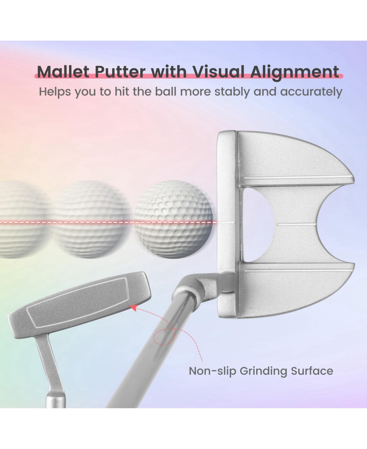 Vebreda Women's 9 Pieces Complete Golf Club Set-Pink