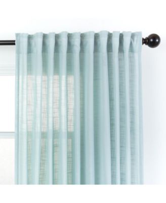 Premium 2-Panel Soft Textured Semi Sheer Curtains for Window Living Room Bedroom Kitchen Office - Natural Light Filtering Privacy window Treatment Drapes - 52 x 96 Inches Long  - Silver