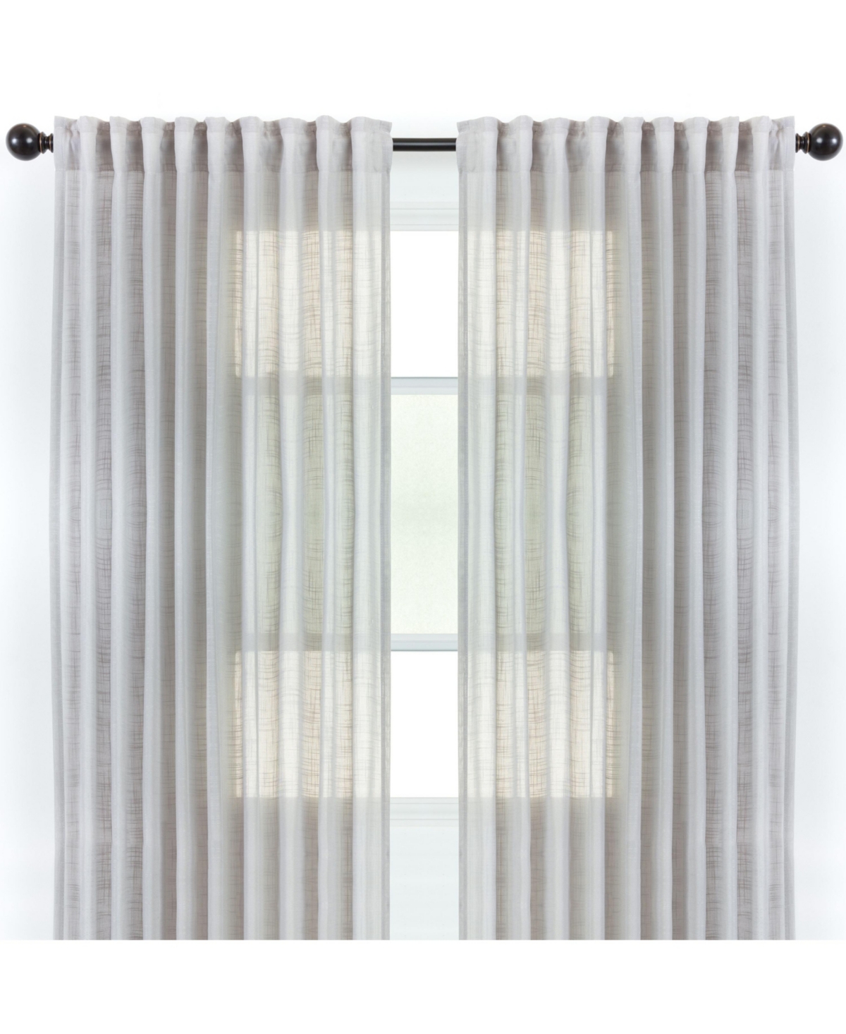 Chanasya Premium 2-Panel Soft Textured Semi Sheer Curtains for Window Living Room Bedroom Kitchen Office - Natural Light Filtering Privacy window Trea