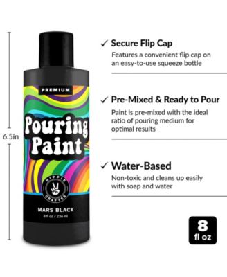 8oz Acrylic Pouring Paint Black