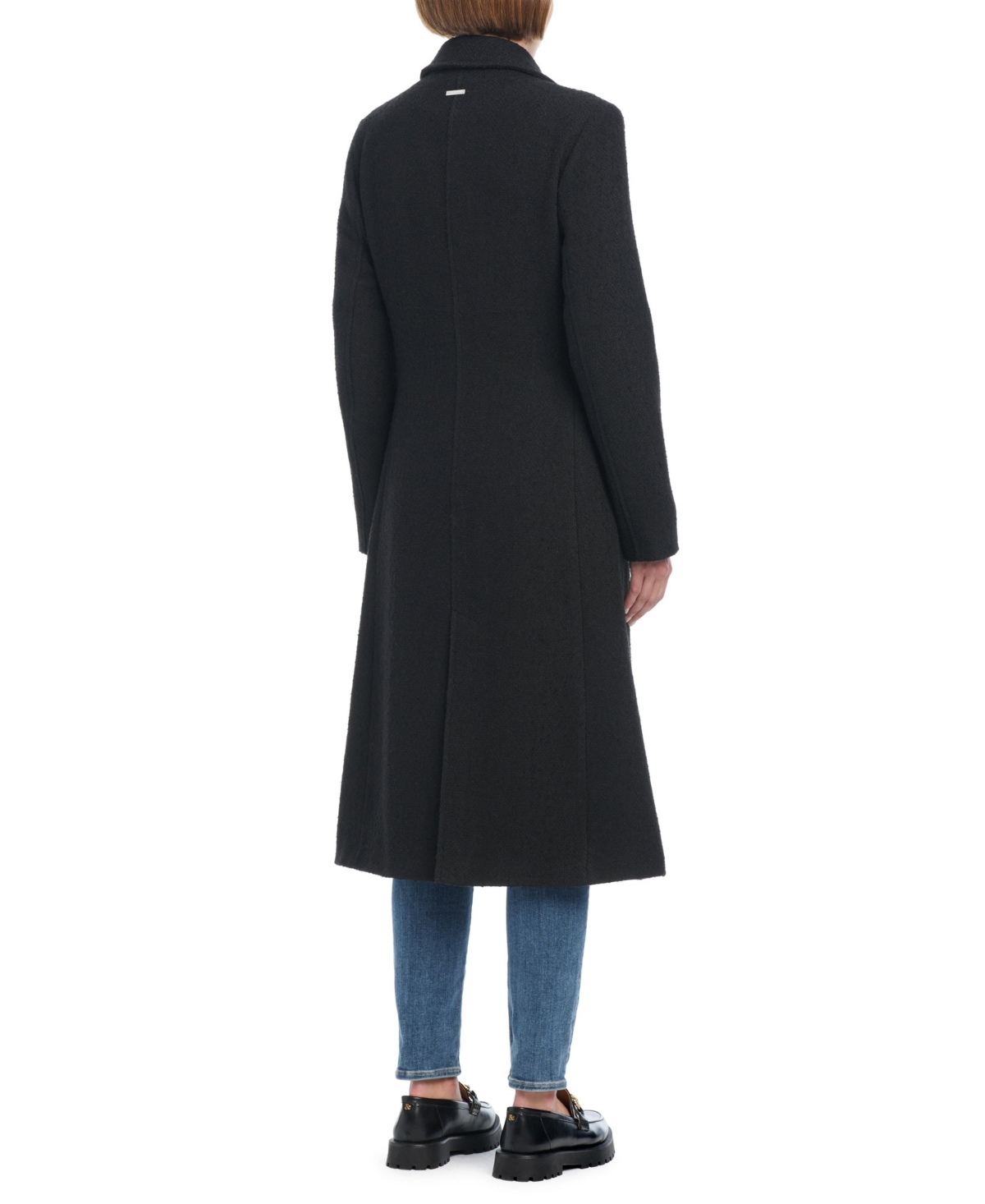 Sanctuary Women's Single-Breasted Novelty Herringbone Maxi Coat